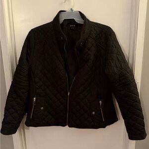 Active USA Quilted Black Puffer Jacket